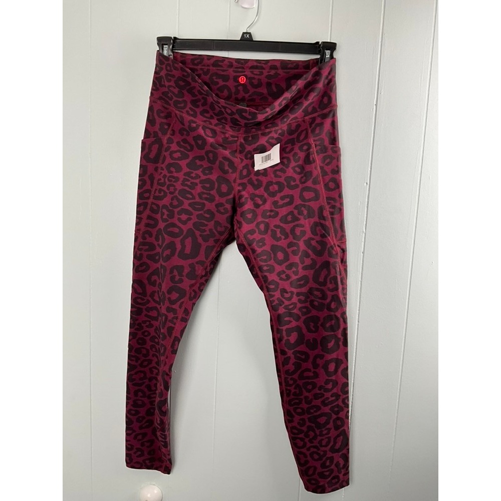 Lululemon Size 12 Lab Fall 23 Terra Cosmos Leopard Print‎ High Rise Leggings